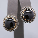 Victorian Garnet and Rose Cut Diamond 18k Rose Gold and Silver Stud Earrings
