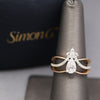 Gorgeous Simon G GIA Certified Pear Cut Diamond Band Ring in 18k Rose Gold