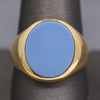Men's Blank Onyx Signet Ring in 14k Yellow Gold