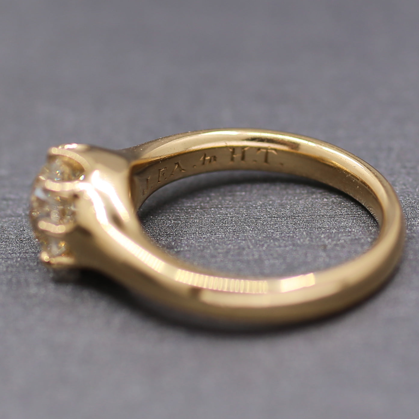 Antique GIA Certified Old Mine Cut Diamond Solitaire Engagement Ring from 1883