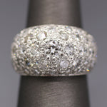 Stunning 3.00cttw Pave' Diamond Domed Band Ring in Platinum