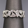 Art Deco Old European Garland Eternity Band in Platinum Size 7.25