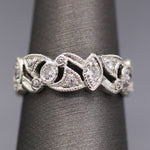 Art Deco Old European Garland Eternity Band in Platinum Size 7.25
