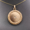 Charming Victorian Old Cut Diamond Locket with Garland Frame in 10k Yellow Gold