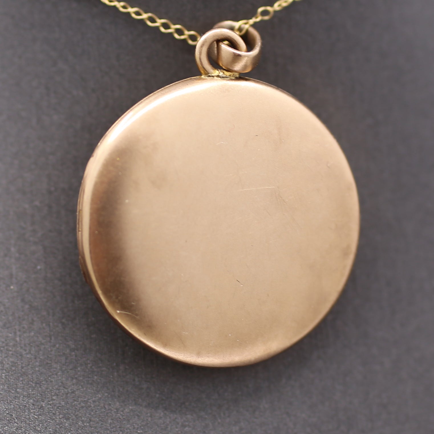 Charming Victorian Old Cut Diamond Locket with Garland Frame in 10k Yellow Gold