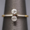 Edwardian Moi et Toi Old European Cut Diamond Ring in Platinum and 18k Gold
