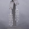 Sparkling Diamond Chandelier Dangle Earrings in 14k White Gold