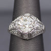 Art Deco GIA Certified 2.09ct Old European Cut Diamond Domed Engagement Ring in Platinum