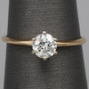 Classic Old European Cut Diamond Solitaire Engagement Ring in 14k Yellow Gold