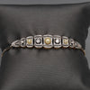 Art Deco Pearl and Old European Cut Diamond Bracelet in Silver Topped 14k Yellow Gold