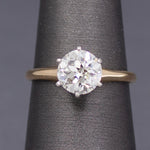 Antique GIA Certified 1.74ct Old European Cut Diamond Solitaire in 14k and Platinum