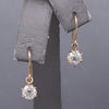 Exquisite Victorian Diamond 1.50cttw Drop Dangle Earrings in 14k Yellow Gold