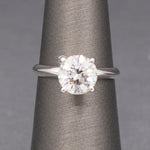 Stunning GIA Certified Diamond Solitaire Engagement Ring in 14k White Gold