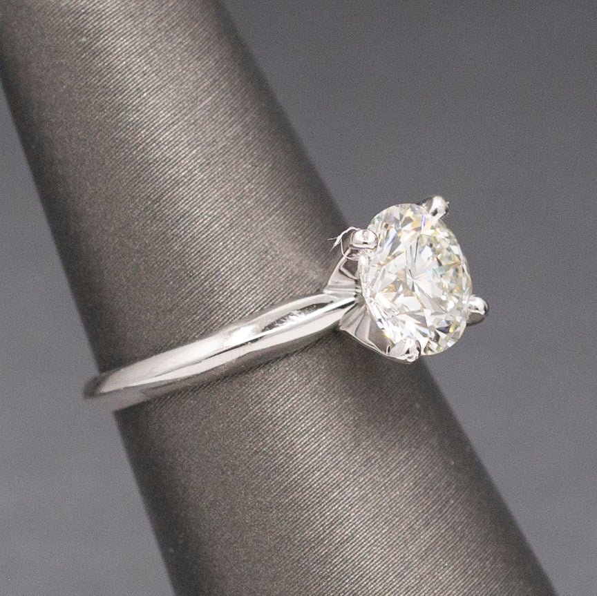 Stunning GIA Certified Diamond Solitaire Engagement Ring in 14k White Gold