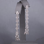 Exquisite Art Deco Old European Cut Diamond Dangle Earrings in Platinum