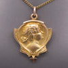 Exquisite Art Nouveau Locket with Diamond Slices in 18k Yellow Gold