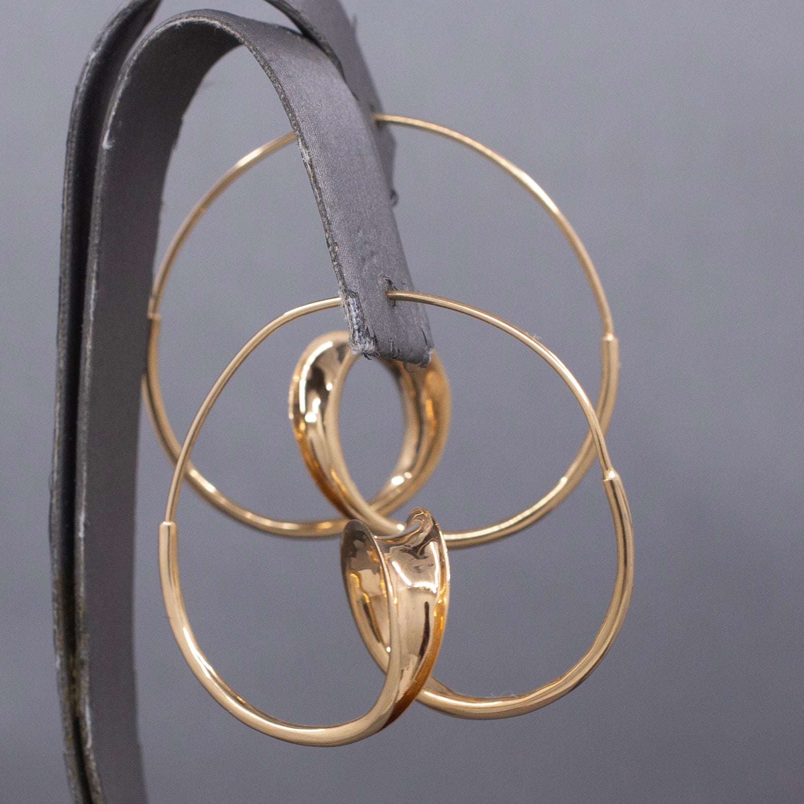 Vintage Iconoclast Double Twist Hoop Earrings in 14k Yellow Gold