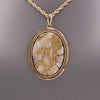 Antique Victorian Gold in Quartz Pendant in 14k Yellow Gold