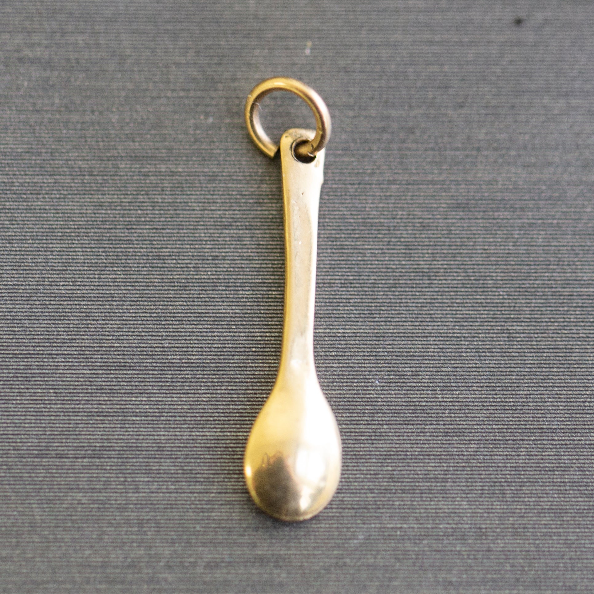 Spoon Charm Pendant in 14k Yellow Gold