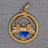Enamel Flower Basket Charm Pendant in 14k Yellow Gold