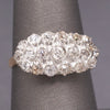 Antique Edwardian Low Profile Old Mine Cut Diamond Pave Ring in 14k and Platinum
