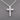 Petite Natural Diamond Cross Pendant Necklace in 18k White Gold