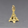 Large Eiffel Tower Paris France Charm Pendant in 18k Yellow Gold