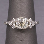 Antique GIA Certified Old Mine Cut Diamond Engagement Ring in Platinum