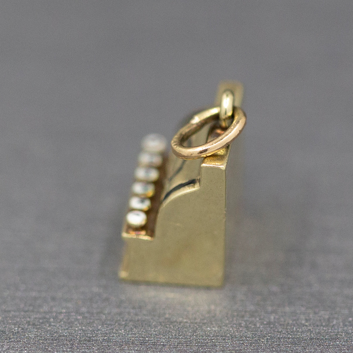 Vintage Sloan and Co Old Fashioned Enameled Cash Register Charm in 14k Yellow Gold