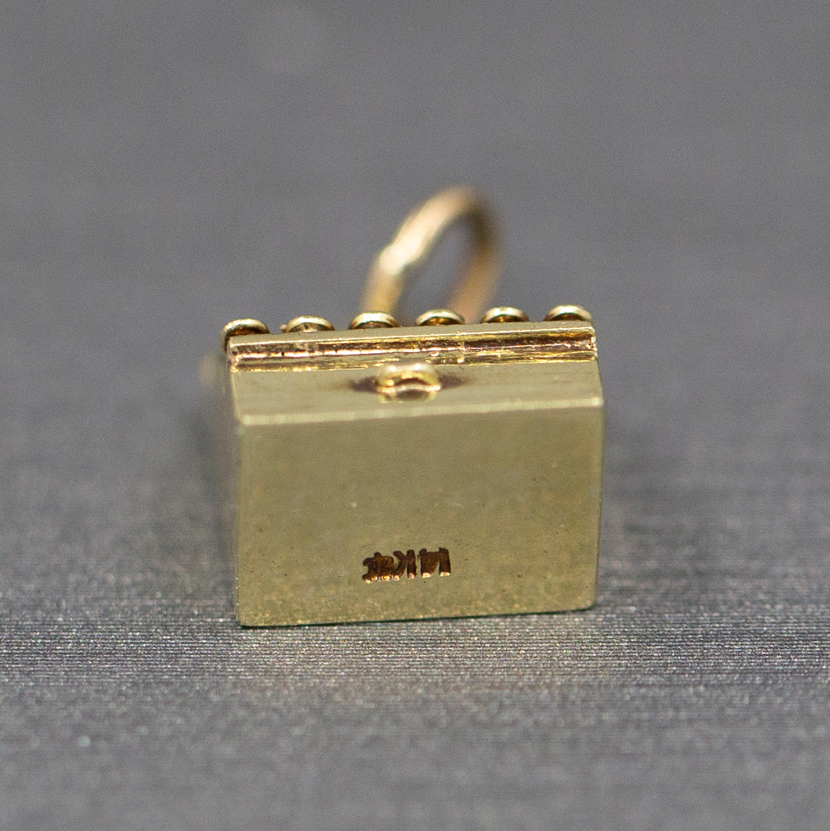 Vintage Sloan and Co Old Fashioned Enameled Cash Register Charm in 14k Yellow Gold