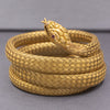 
Magnificent Antique Victorian Snake Wrap Bracelet in 18k Yellow Gold with Ruby Eyes

