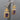 Retro Ribbon Purple Synthetic Sapphire Dangle Earrings in 14k Yellow Gold