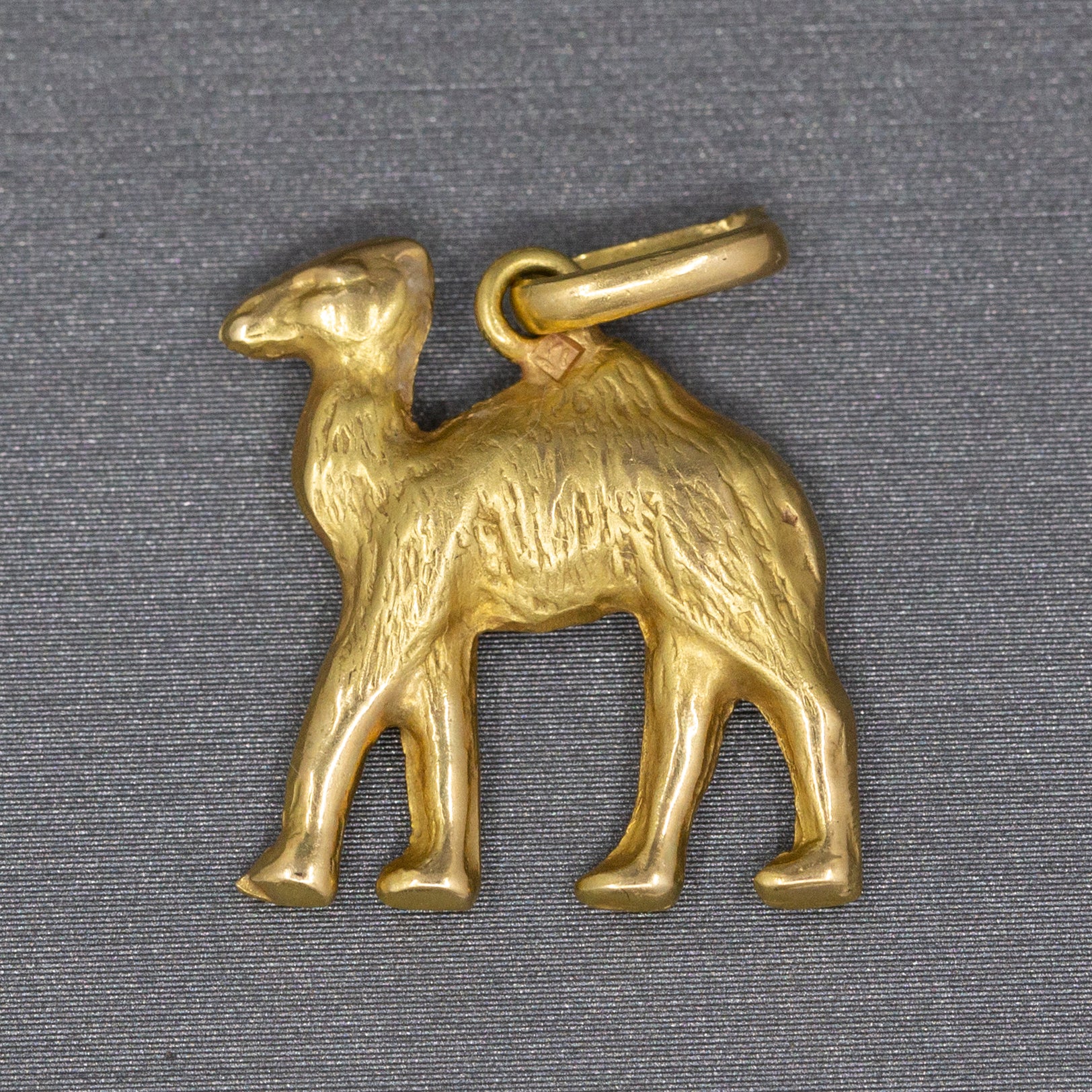 Standing 3D Camel Pendant Charm in 22k Yellow Gold