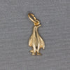 Adorable Emperor Penguin One Sided Pendant Charm in 14k Yellow Gold