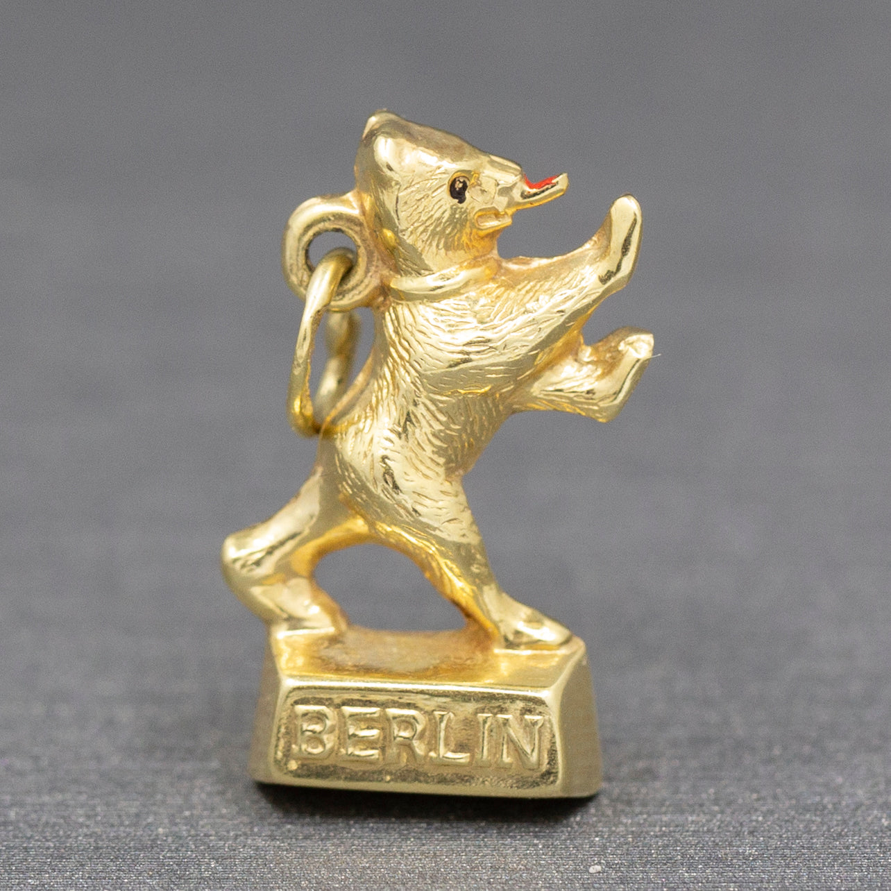 Berlin Bear Coat of Arms Germany German Charm Pendant in 14k Yellow Gold