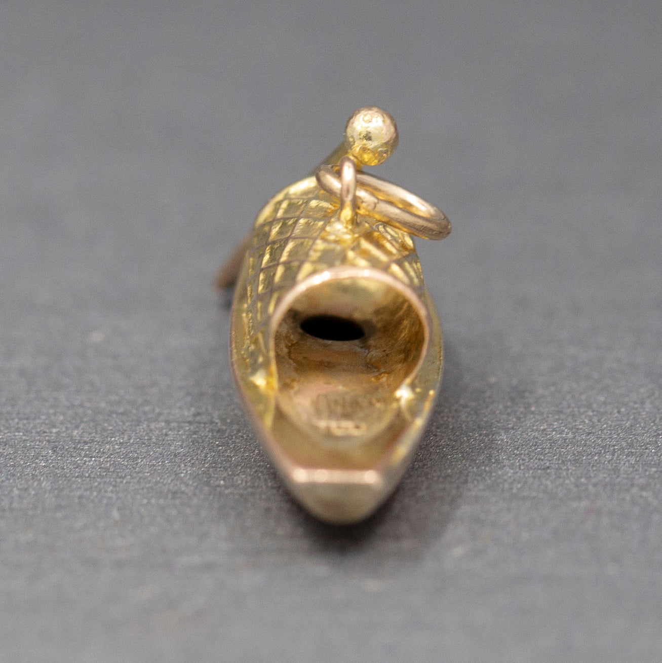 Vintage Sampan Malaysian Boat Charm in 14k Yellow Gold