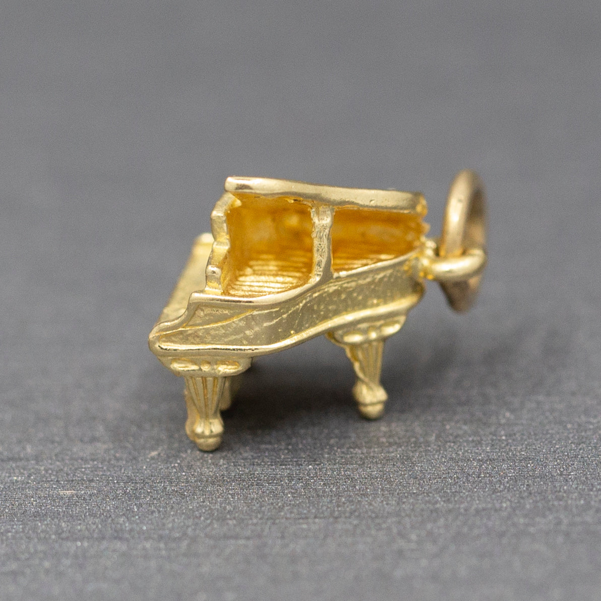 Vintage Grand Piano Charm Pendant in 14k Yellow Gold