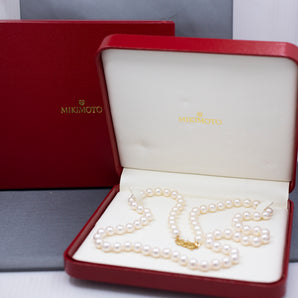 Classic Mikimoto 7.0 to 7.5mm Pearl 25" Strand Necklace in 18k Yellow Gold