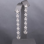 Elegant Art Deco Diamond and Platinum Garland Drop Earrings