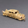 Etruscan Revival 1957 Cadillac Pendant Charm with Spinning Wheels in 14k Yellow Gold