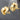Bold Interlocking Circles Omega Back Stud Earrings in 18k Yellow Gold