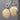 Hammered Gold Disc Drop Earrings in 14k Yellow Gold