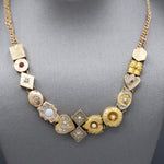 Antique Victorian Slide Charm Necklace in 14k Yellow Gold