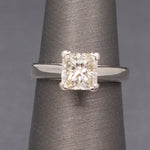 Princess Cut Natural Diamond Solitaire Engagement Ring in Platinum 1.53ct G VVS2 EGL