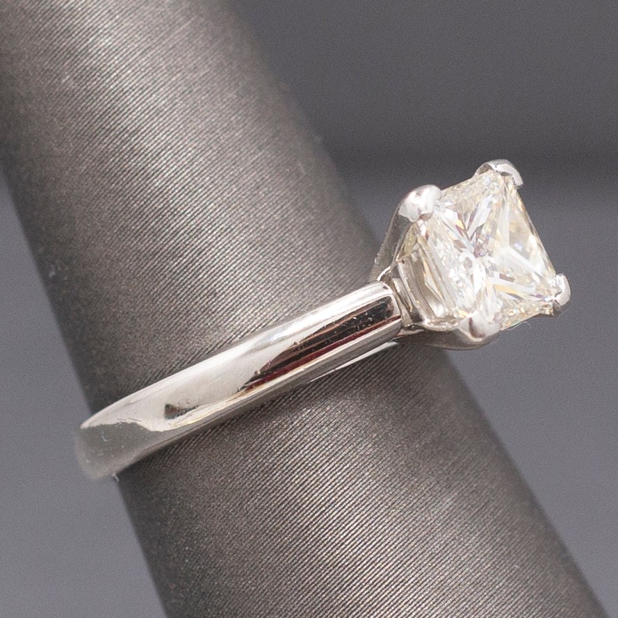 Princess Cut Natural Diamond Solitaire Engagement Ring in Platinum 1.53ct G VVS2 EGL