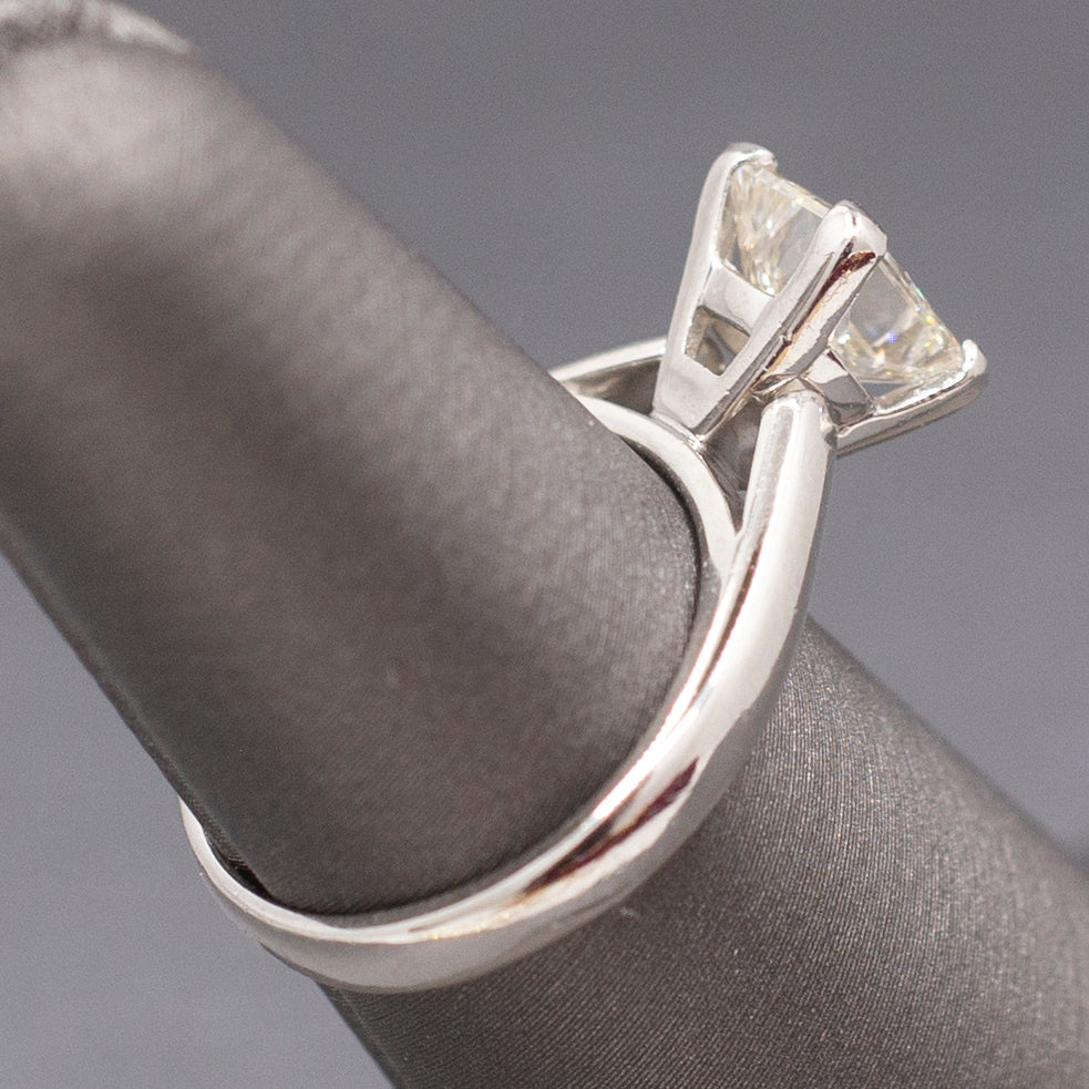 Princess Cut Natural Diamond Solitaire Engagement Ring in Platinum 1.53ct G VVS2 EGL