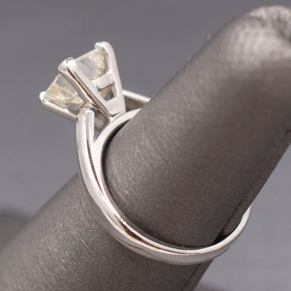 Princess Cut Natural Diamond Solitaire Engagement Ring in Platinum 1.53ct G VVS2 EGL
