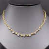 Sexy Bezel Set Diamond Necklace in 18k Yellow and White Gold 17"
