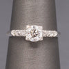 Sparkling Mid-Century Diamond Five Stone Engagement Ring in Platinum