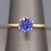 Sparkling Round Tanzanite Solitaire Ring in 14k Yellow Gold